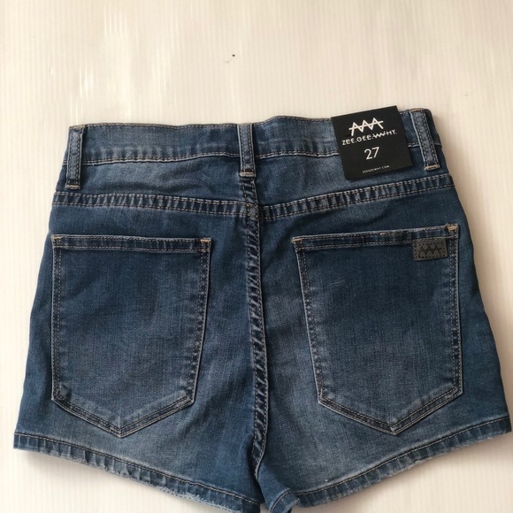 Nasty gal ZeeGeewhy Denim Blue Jeans shorts  27 - Picture 8 of 8